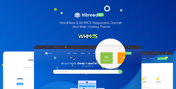 hibreed - WordPress & WHMCS Hosting Theme