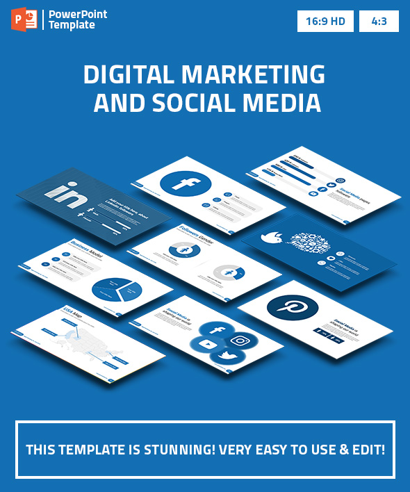 Digital Marketing and Social Media 2 PowerPoint Presentation Template