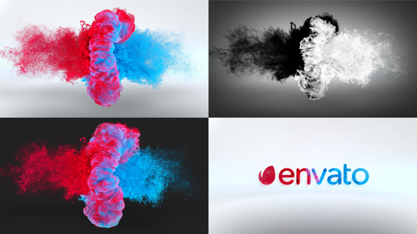 Colorful Particles Mixing Logo