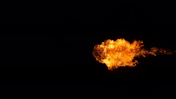 Fire Flame Shooting with High Speed Camera at 1000Fps