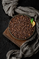 Roasted coffee beans on a dark background. - PhotoDune Item for Sale