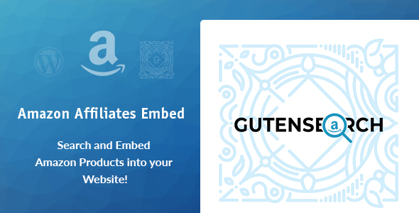 Gutensearch - amazon affiliates products search and embed