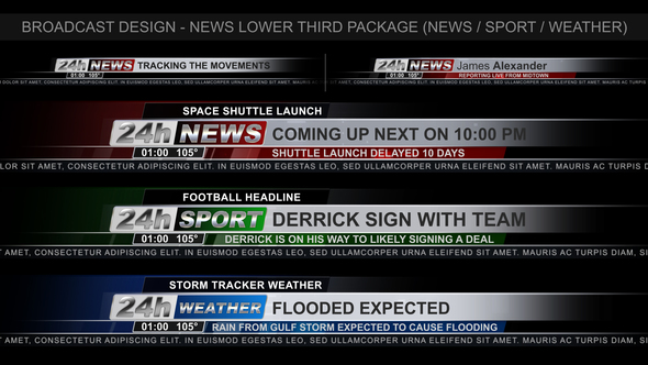 Broadcast Design - News Lower Third Package alt