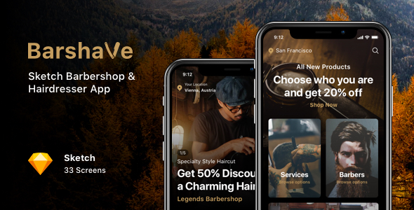 Barshave - Szkic Barbershop &amp; Hairdresser App