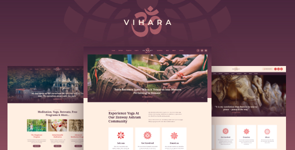 Vihara | Ashram Oriental Buddhist Temple WordPress Theme
