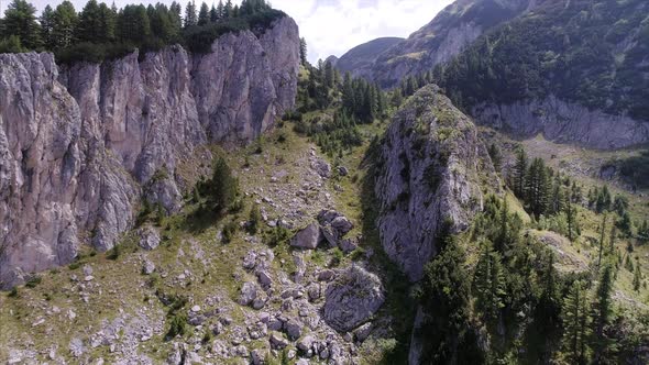 Close Up of Rugged Rugova Mountains of Kosovo