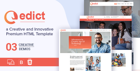 EDICT - Eight Degree Innovative Corporate HTML Template