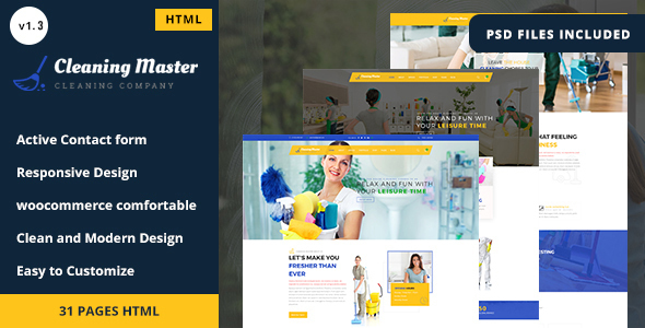 Clening Master - Cleaning Company HTML5 Template