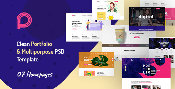 Picko - Clean Portfolio & Multipurpose PSD Template