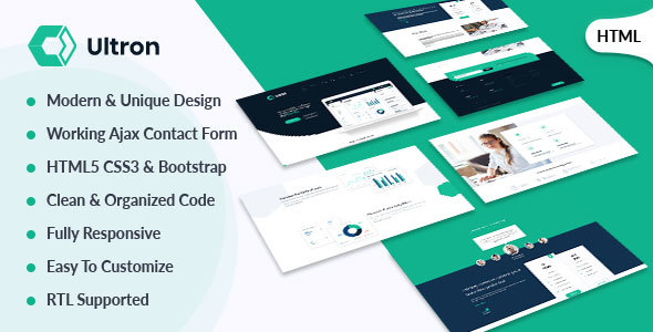 Ultron  - Responsive Software Landing Page Template