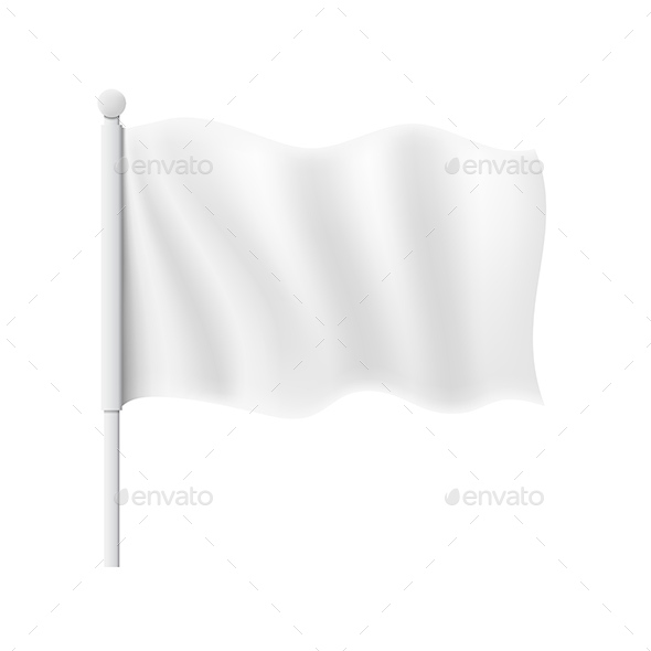 White Wavy Flag