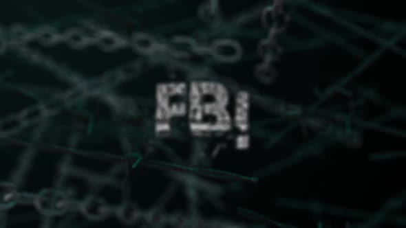 3D Dark Crime Background Word Fbi