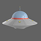 Flying saucer UFO cartoon High and Low Poly - 3DOcean Item for Sale
