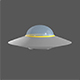 Flying saucer UFO cartoon simple High and Low Poly - 3DOcean Item for Sale