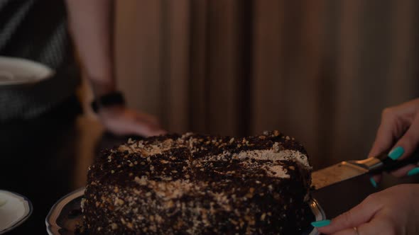 Female Cutting the Cake