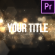 Elegant Bokeh Particle Title - VideoHive Item for Sale