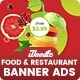 Food & Restaurant Banners HTML5 Ad D80 - GWD & PSD - CodeCanyon Item for Sale