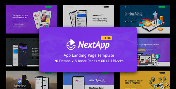 NextApp - App Landing Pages Pack