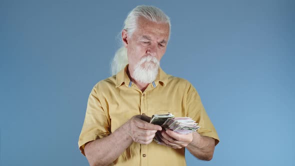 Old Man Is Counting Money