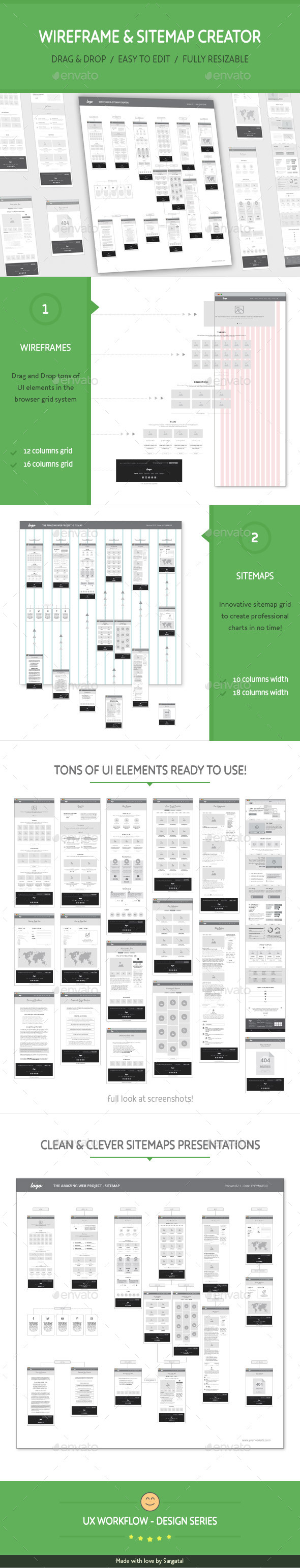 UX Workflow - Wireframe and Sitemap Creator