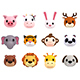 Cartoon Animal Head Pack - 3DOcean Item for Sale