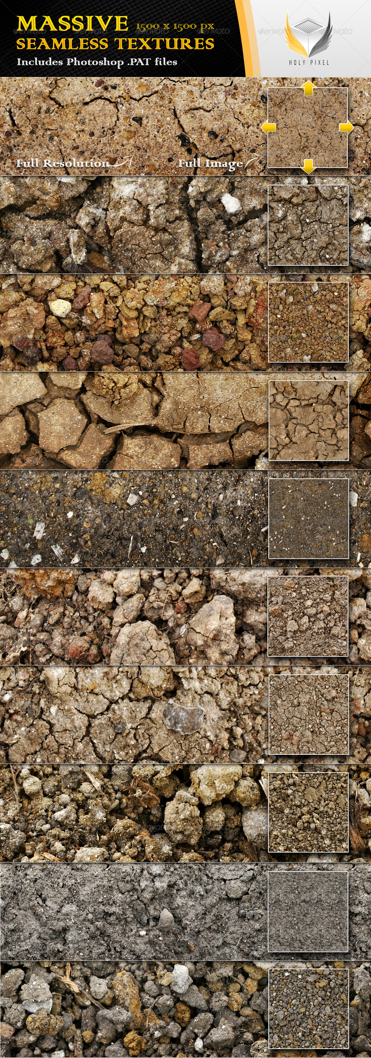 10 Seamless Clay Textures