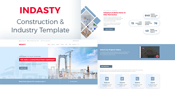 INDASTY - Construction & Industry PSD Template