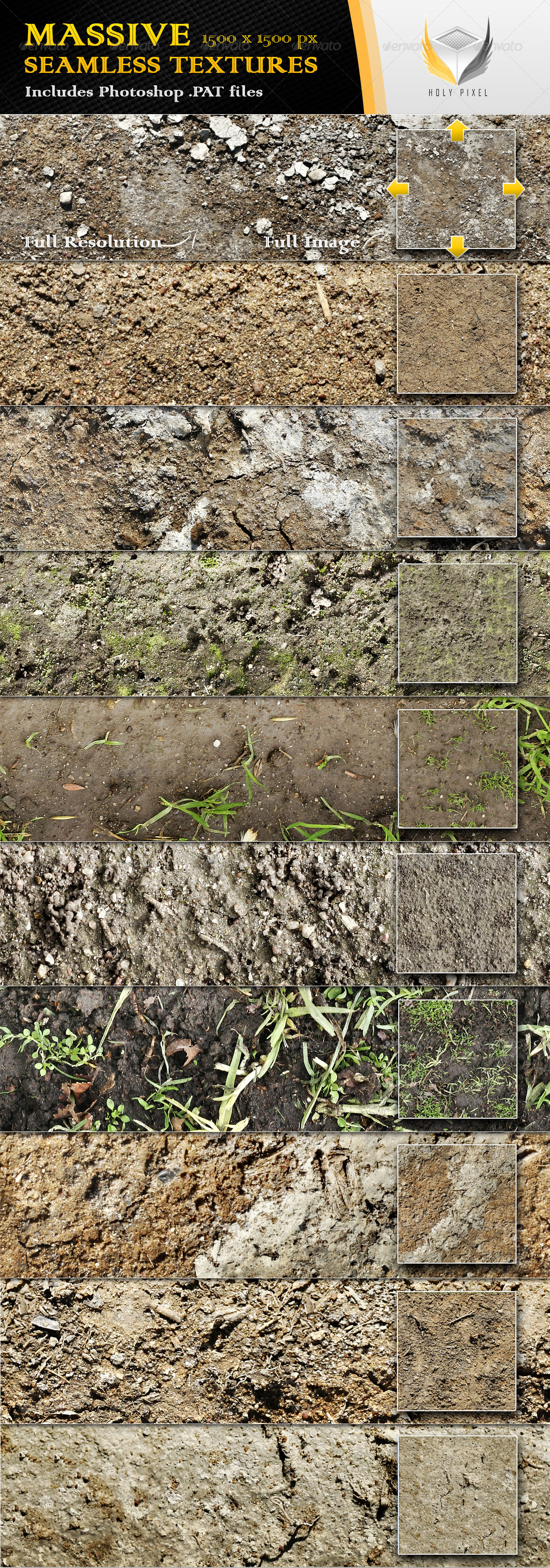 10 Seamless Dirt and Soil Textures