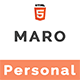 Maro - Personal Portfolio HTML Template - ThemeForest Item for Sale