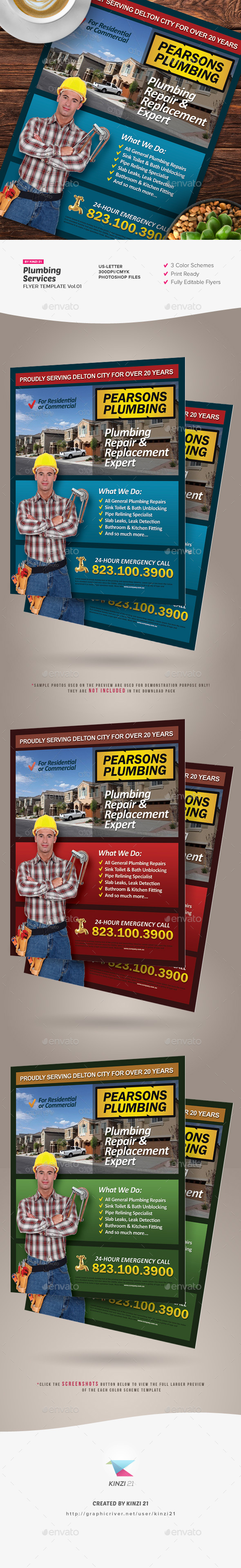 Plumbing Services Flyer Vol.01