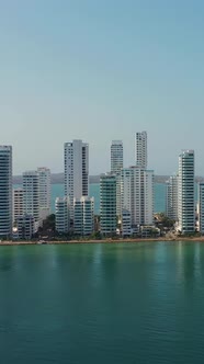 The Cartagena Colombia Aerial Vertical View