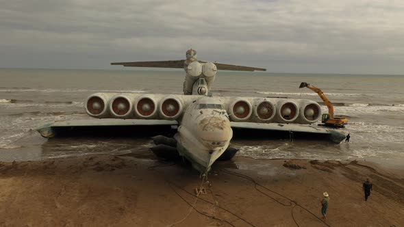 Lunclass Ekranoplan a Formerly Topsecret Soviet Naval Vessel