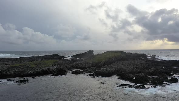 Aerial View of the Coastline at Dawros in County Donegal - Ireland