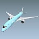 Lowpoly Boeing 787-9 airliner - 3DOcean Item for Sale
