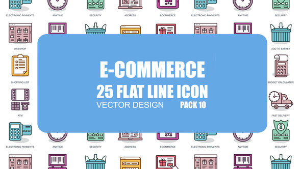 E-Commerce - Flat Animation Icons