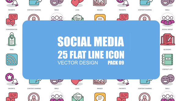 Social Media - Flat Animation Icons