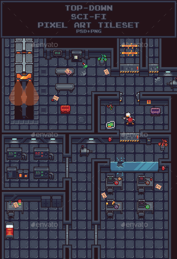 Top-down 2D Game Tilesets from GraphicRiver