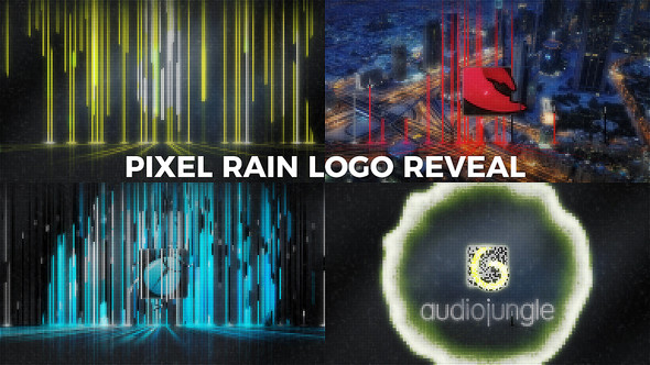 Pixel Rain Logo Reveal