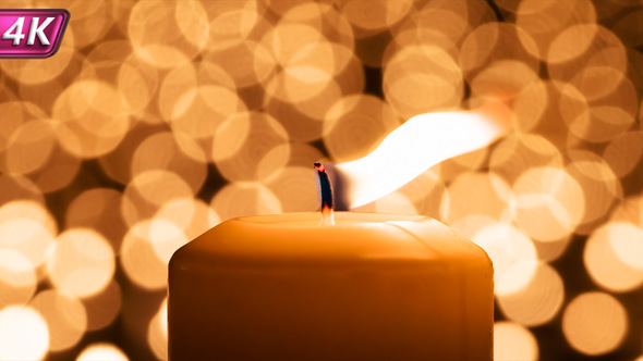 Shimmering Candle Flame