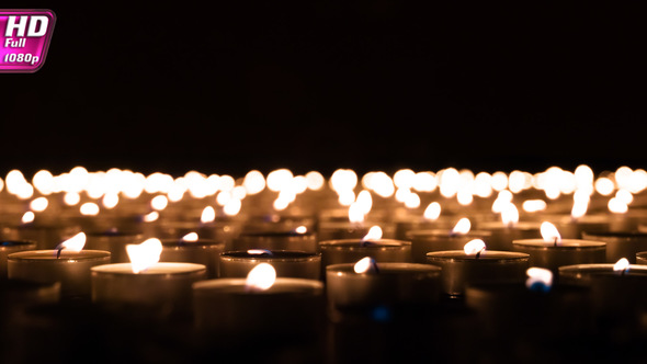 Field Of Burning Candles To Horizon alt