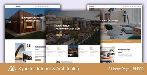 Kyanite - Interior Design & Architecture PSD Template