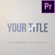 Quick & Clean Title Sting - VideoHive Item for Sale