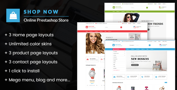 Shop Now - All in one package Prestashop theme