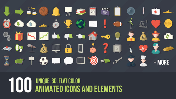 100 Animated 3D Icons for Explainer Video