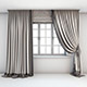Two-color light curtains, Roman blind - 3DOcean Item for Sale