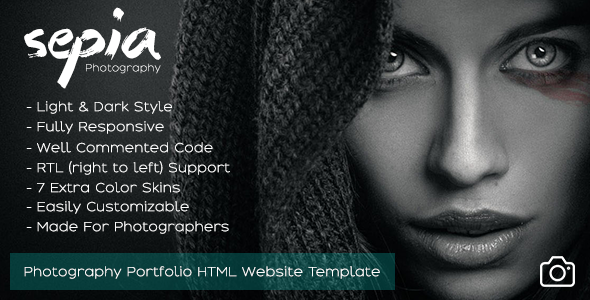 Sepia - Photography Portfolio HTML Website Template
