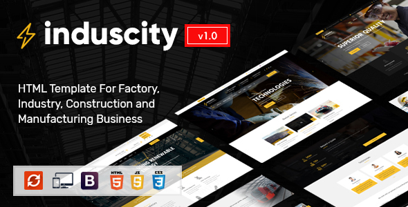 Induscity - Industry and Construction HTML Template