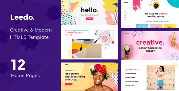 Leedo – Modern, Colorful & Creative Portfolio HTML5 Template