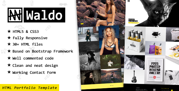 Waldo - Portfolio Showcase Website Template for Freelancers & Agencies