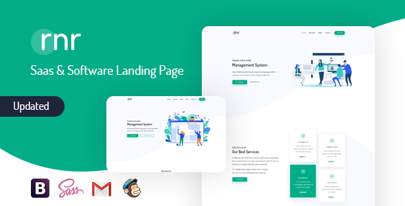 RNR - Sass & Software Landing Page Template